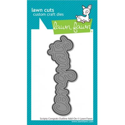 Lawn Fawn Lawn Cuts - Scripty Congrats Outline Add-On